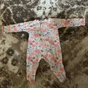 Magnetic Me Pink & Purple Floral Footed One-Piece
